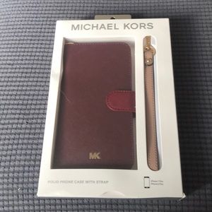 Michael Kors folio phone case with strap